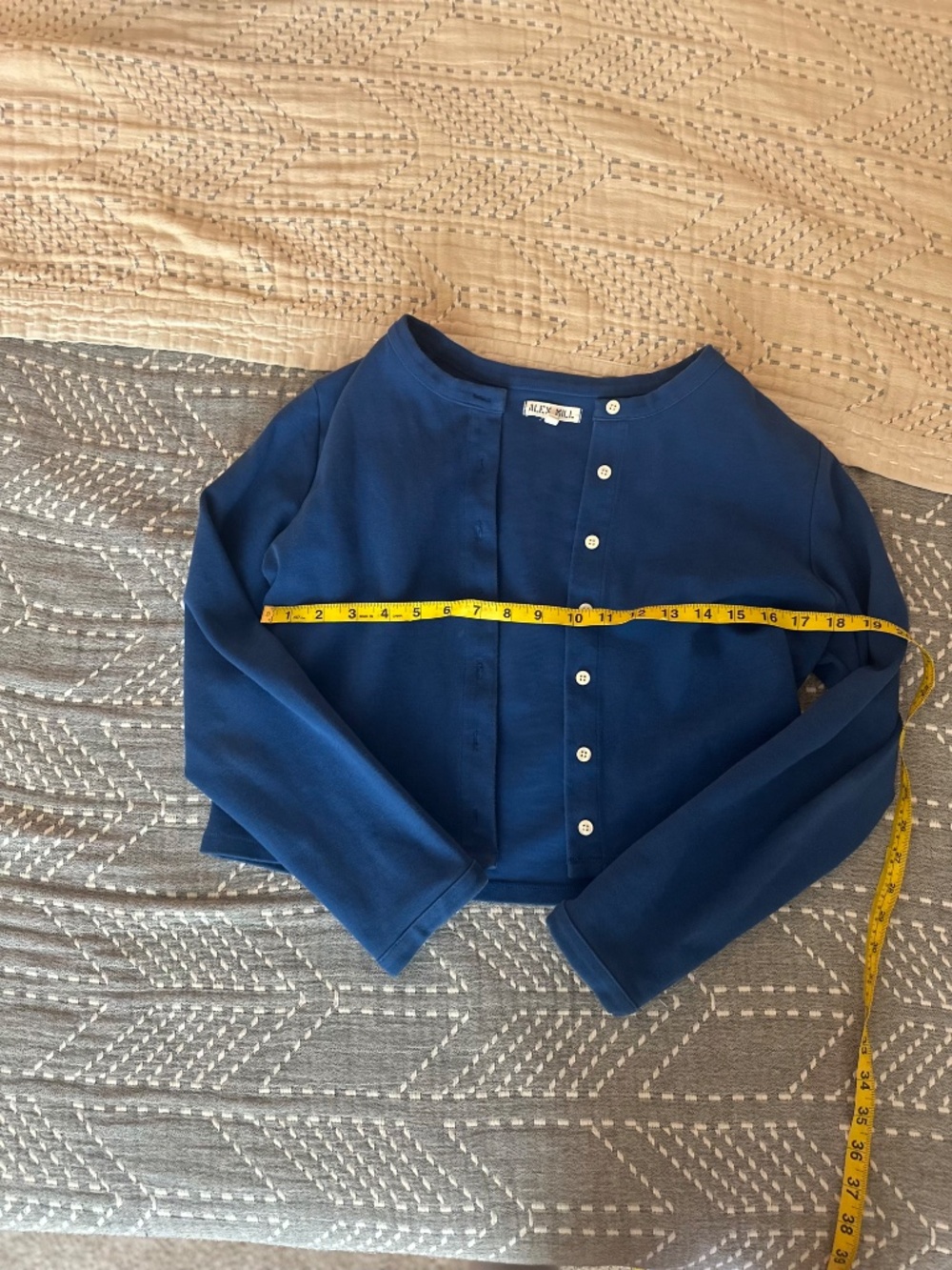 Alex Mill Cobalt Blue Coco Sport Cardigan Small - Picture 2 of 5